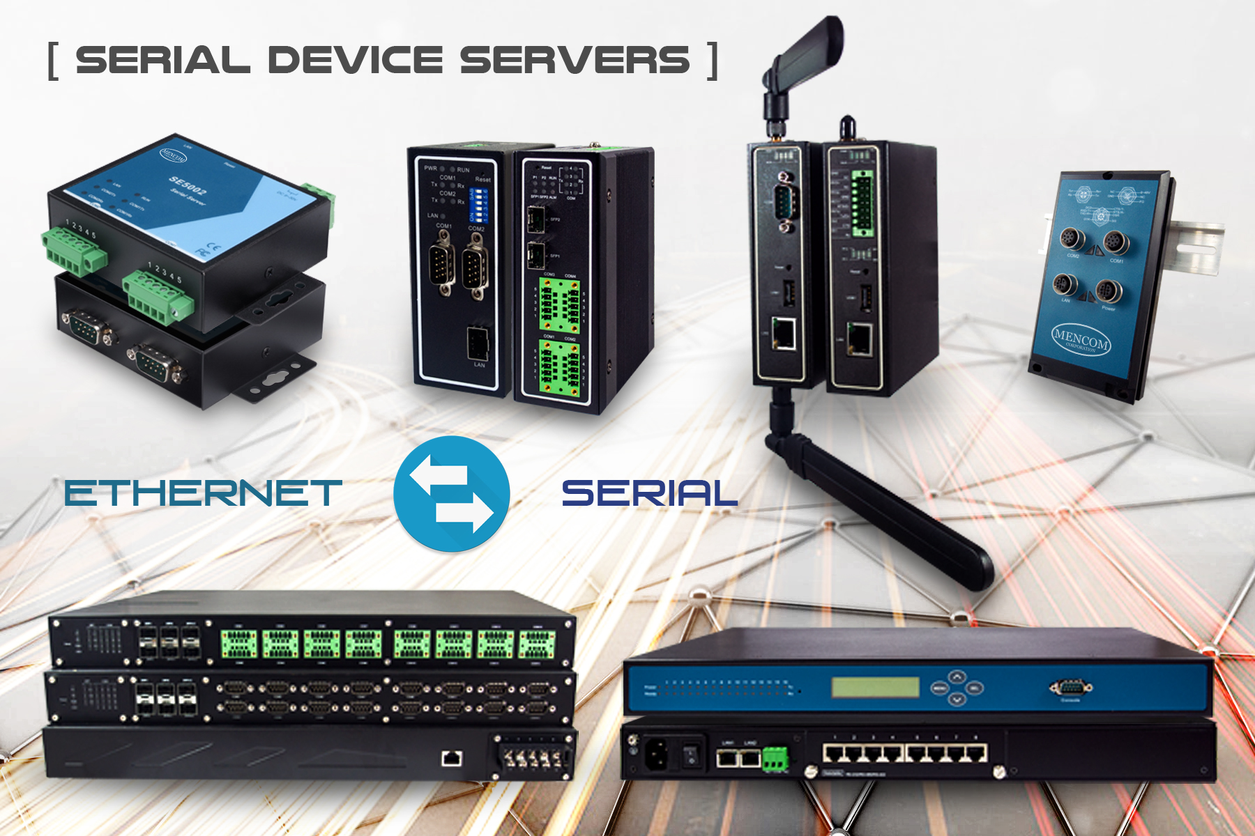 Mencom Serial Device Servers for legacy-devices integration