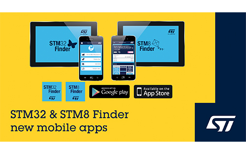 STMicroelectronics Optimizes Microcontroller Selection with New STM8 and STM32 Mobile Apps