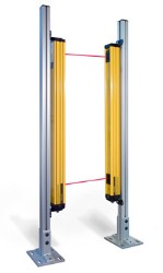 STI's Floor Stands Mount Perimeter Access Guards, Safety Light Curtains