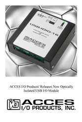 ACCES I/O releases Model USB-IDIO-16 I/O module