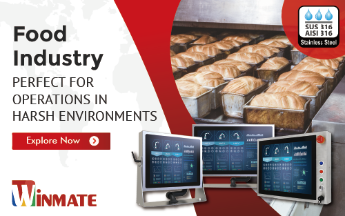 Winmate Offers Stainless Panel PCs and Displays Solution for Food Packaging Automation