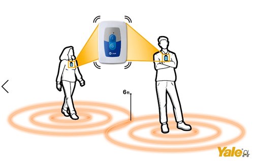 Tag to tag sensors for worker social distancing